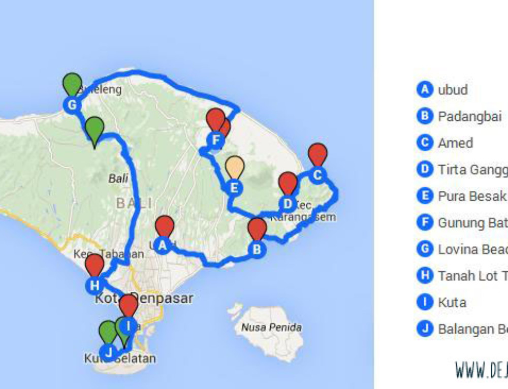 La mejor ruta de 10 días en Bali