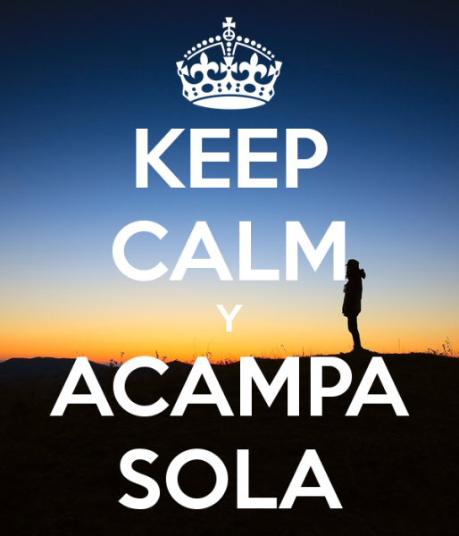 Próximo objetivo: Acampar sola